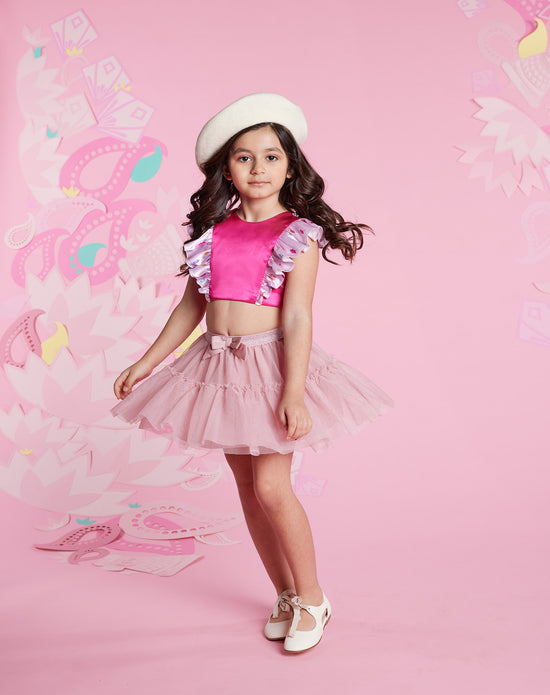 Anjali Rose Top with your favourite Tutu and Trendy shoes. Speak your Truth Collection. nishaparekh.com